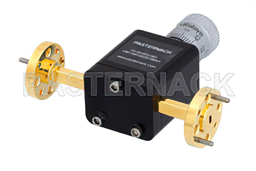 0 〜 180 度 WR-10 導波管フェーズシフタ、75 GHz 〜 110 GHz,、UG-387/U-Mod 円形フランジ