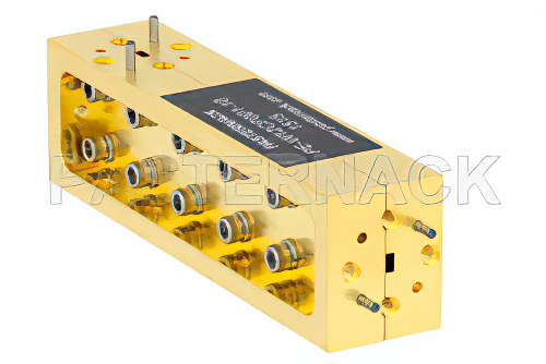 WR-12導波管 10 dB ブロードウォール結合器、UG-387/Uラウンドカバーフランジ、H 面 結合ポート、60 GHz 〜 90 GHz、真鍮銅