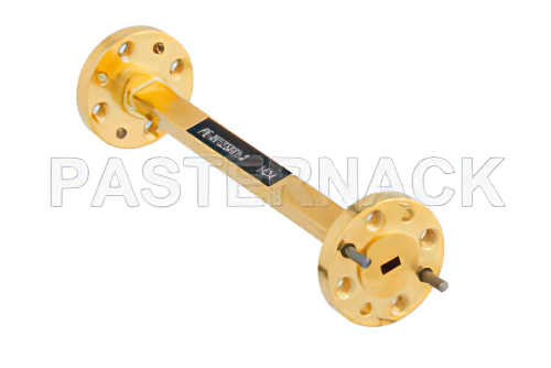 WR-12 計装グレード 直管導波管セクション 3 インチ長、UG-387/U フランジ、動作範囲 60 GHz 〜 90 GHz