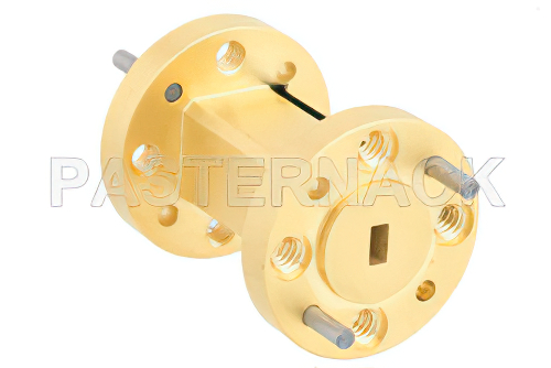 WR-12 〜 WR-15 導波管トランジション 1 インチ長、UG-387/U 円形フランジ 〜  UG-385/U 円形フランジ