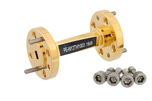 WR-12 45 度右角導波管ツイスト、UG-387/U フランジ、動作範囲 60 GHz 〜 90 GHz