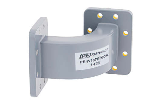 WR-137 Waveguide E-Bend with None Flange Operating from 5.85 GHz to 8.2 GHz