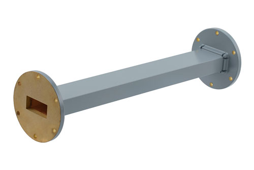 WR-137 商用グレード 直管導波管セクション 12 インチ長、UG-344/U フランジ、動作範囲 5.85 GHz 〜 8.2 GHz