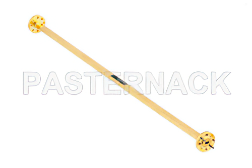 WR-15 計装グレード 直管導波管セクション 12 インチ長、UG-385/U フランジ、動作範囲 50 GHz 〜 75 GHz