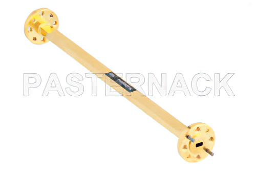 WR-15 計装グレード 直管導波管セクション 6 インチ長、UG-385/U フランジ、動作範囲 50 GHz 〜 75 GHz