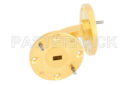 WR-19 計装グレード 導波管 H-ベンド、UG-383/U-Mod フランジ、動作範囲 40 GHz 〜 60 GHz