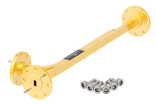 WR-19導波管 10 dB ブロードウォール結合器、UG-383/Uラウンドカバーフランジ、E 面 結合ポート、40 GHz 〜 60 GHz、真鍮銅