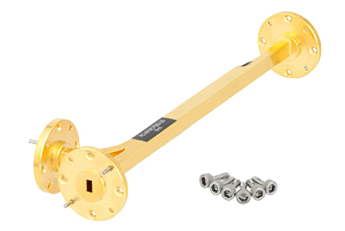 WR-19導波管 20 dB ブロードウォール結合器、UG-383/Uラウンドカバーフランジ、E 面 結合ポート、40 GHz 〜 60 GHz、真鍮銅