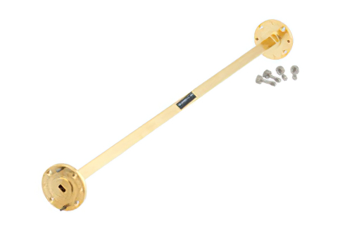 WR-19 計装グレード 直管導波管セクション 12 インチ長、UG-383/U-Mod フランジ、動作範囲 40 GHz 〜 60 GHz