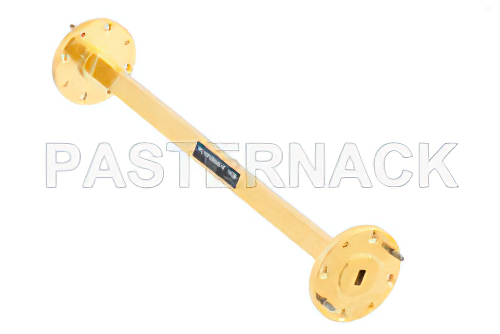 WR-19 計装グレード 直管導波管セクション 6 インチ長、UG-383/U-Mod フランジ、動作範囲 40 GHz 〜 60 GHz