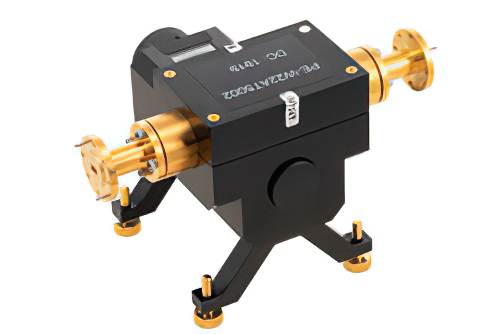 WR-22 導波管指定目盛付減衰器、0 〜 60 dB、33 GHz 〜 50 GHz、UG-383/U 円形フランジ、ダイヤル式