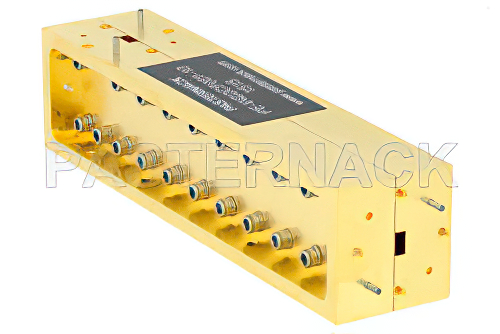 WR-22導波管 10 dB ブロードウォール結合器、UG-383/Uラウンドカバーフランジ、H 面 結合ポート、33 GHz 〜 50 GHz、真鍮銅