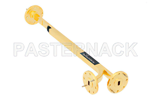 WR-22導波管 10 dB ブロードウォール結合器、UG-383/Uラウンドカバーフランジ、E 面 結合ポート、33 GHz 〜 50 GHz、真鍮銅