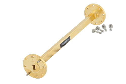 WR-22 計装グレード 直管導波管セクション 6 インチ長、UG-383/U フランジ、動作範囲 33 GHz 〜 50 GHz