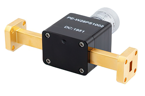 0 〜 180 度 WR-28 導波管フェーズシフタ、26.5 GHz 〜 40 GHz,、UG-599/U フランジ