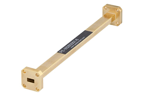 WR-28 計装グレード 直管導波管セクション 6 インチ長、UG-599/U フランジ、動作範囲 26.5 GHz 〜 40 GHz