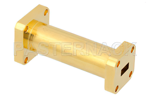 WR-28 〜 WR-42 導波管トランジション 2 インチ長、UG-599/U 方形 フランジ 〜  UG-595/U 方形 フランジ