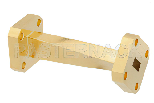 WR-28 45 度右角導波管ツイスト、UG-599/U フランジ、動作範囲 26.5 GHz 〜 40 GHz