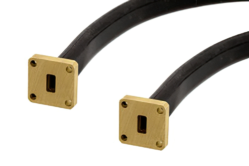 WR-34 シームレスフレキシブル導波管 12 インチ、UG-1530/U 方形 フランジ、動作範囲 22 GHz 〜 33 GHz