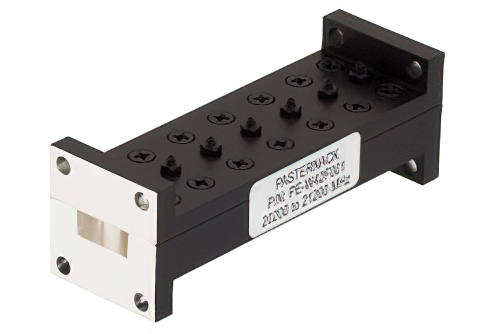 導波管バンドパスフィルタ、WR-42 インターフェイス、通過帯域 20.2 GHz 〜 21.2 GHz