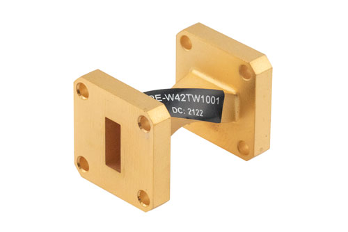 WR-42 90度 ツイスト導波管, UG-595/U フランジ 動作周波数 18 GHz ～ 26.5 GHz