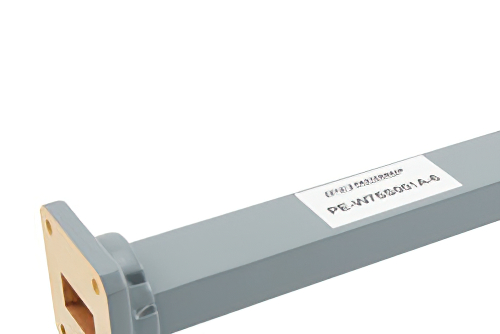 WR-75 導波管セクション 6 インチ長 ストレート、UBR120 フランジ、10 GHz 〜 15 GHz 周波数範囲、商用グレード