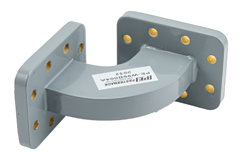 WR-90 Waveguide H-Bend with None Flange Operating from 8.2 GHz to 12.4 GHz
