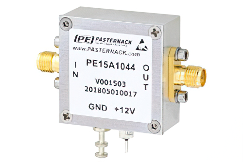 1.7 dB NF 低ノイズ増幅器、動作範囲 10 MHz 〜 550 MHz、29.7 dB ゲイン、19 dBm P1dB、SMA