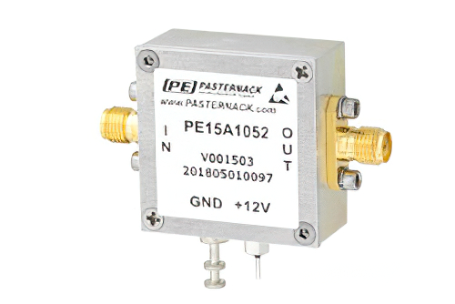 2.2 dB NF 低ノイズ増幅器、動作範囲 10 MHz 〜 1 GHz、51 dB ゲイン、13 dBm P1dB、SMA