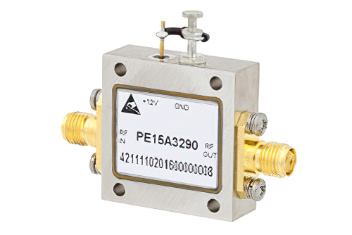 2.5 dB NF、13 dBm P1dB、2 GHz から 8 GHz、低ノイズブロードバンド増幅器、14 dB ゲイン、SMA