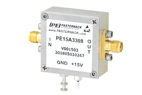 26 dBm IP3、4 dB NF、12 dBm P1dB、0.01 MHz 〜 3 GHz、低ノイズ 広帯域 増幅器、16 dB ゲイン、SMA