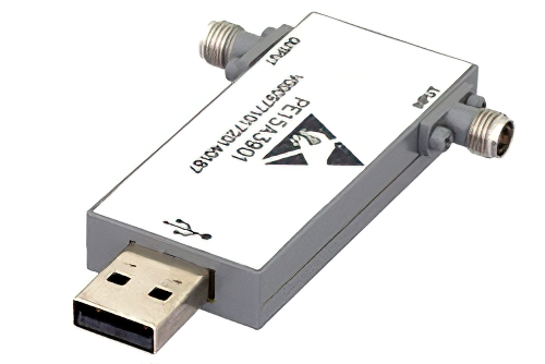 10 dBm P1dB、50 MHz  〜 40 GHz、USB制御広帯域増幅器、12 dB ゲイン、5 dB NF、2.92mm