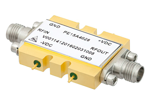 24 dBm P1dB、17 GHz  〜 24 GHz、中電力広帯域増幅器、22 dB ゲイン、2.92mm