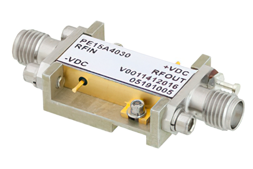26 dBm P1dB、2 GHz  〜 20 GHz、中電力広帯域増幅器、31 dB ゲイン、3 dB NF、SMA