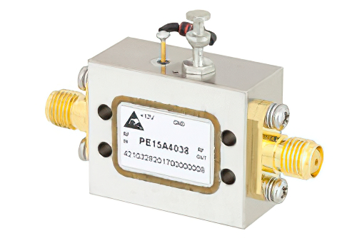 24 dBm P1dB、500 MHz  〜 2 GHz、中電力広帯域増幅器、14 dB ゲイン、34 dBm IP3、2.7 dB NF、SMA