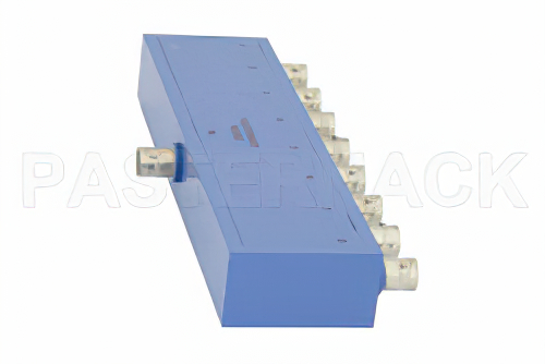 50 Ω、BNC 電力8分配器、2 MHz 〜 500 MHz、定格 1 W