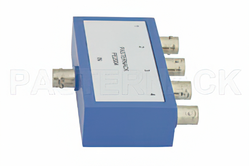 50 Ω、BNC 電力4分配器、10 MHz 〜 1 GHz、定格 1 W