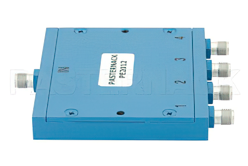 50 Ω、SMA ウィルキンソン電力4分配器、1 GHz 〜 2 GHz、定格 10 W