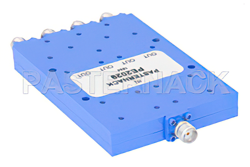 50 Ω、SMA ウィルキンソン電力4分配器、2 GHz 〜 18 GHz、定格 10 W