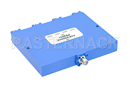 50 Ω、SMA ウィルキンソン電力4分配器、2 GHz 〜 8 GHz、定格 30 W