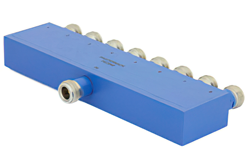 50 Ω、N 電力8分配器、2 MHz 〜 500 MHz、定格 1 W