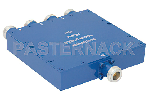 50 Ω、N ウィルキンソン電力4分配器、690 MHz 〜 2.7 GHz、定格 10 W