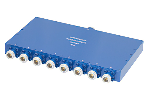 50 Ω、N ウィルキンソン電力8分配器、690 MHz 〜 2.7 GHz、定格 10 W