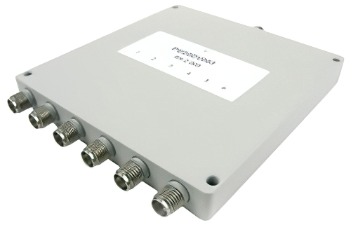 50 Ω、SMA 電力6分配器、2 GHz 〜 8 GHz、定格 30 W