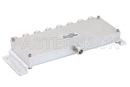 50 Ω、N ウィルキンソン電力8分配器、698 MHz 〜 2.7 GHz、定格 30 W