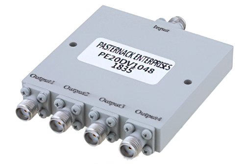 50 Ω、SMA 電力4分配器、6 GHz 〜 18 GHz、定格 30 W