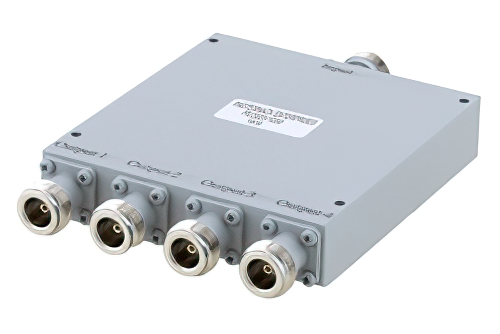 50 Ω、N 電力4分配器、375 MHz 〜 6 GHz、定格 30 W