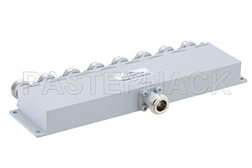 50 Ω、N 電力8分配器、5 MHz 〜 500 MHz、定格 10 W