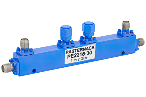 双方向性 30 dB SMA 結合器、最大 2 GHz、最大定格 50 W