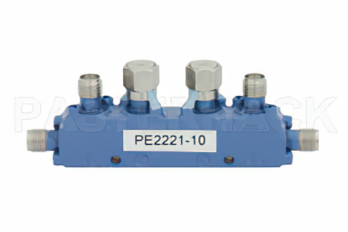 双方向性 10 dB SMA 結合器、最大 8 GHz、最大定格 10 W